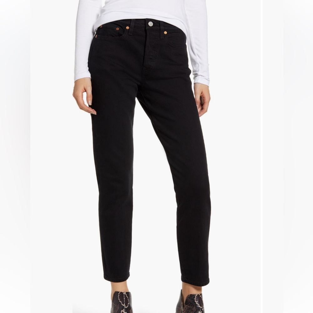 Levi’s 501 Striaght ANKLE WOMEN'S JEANS washed black size 23 EUC